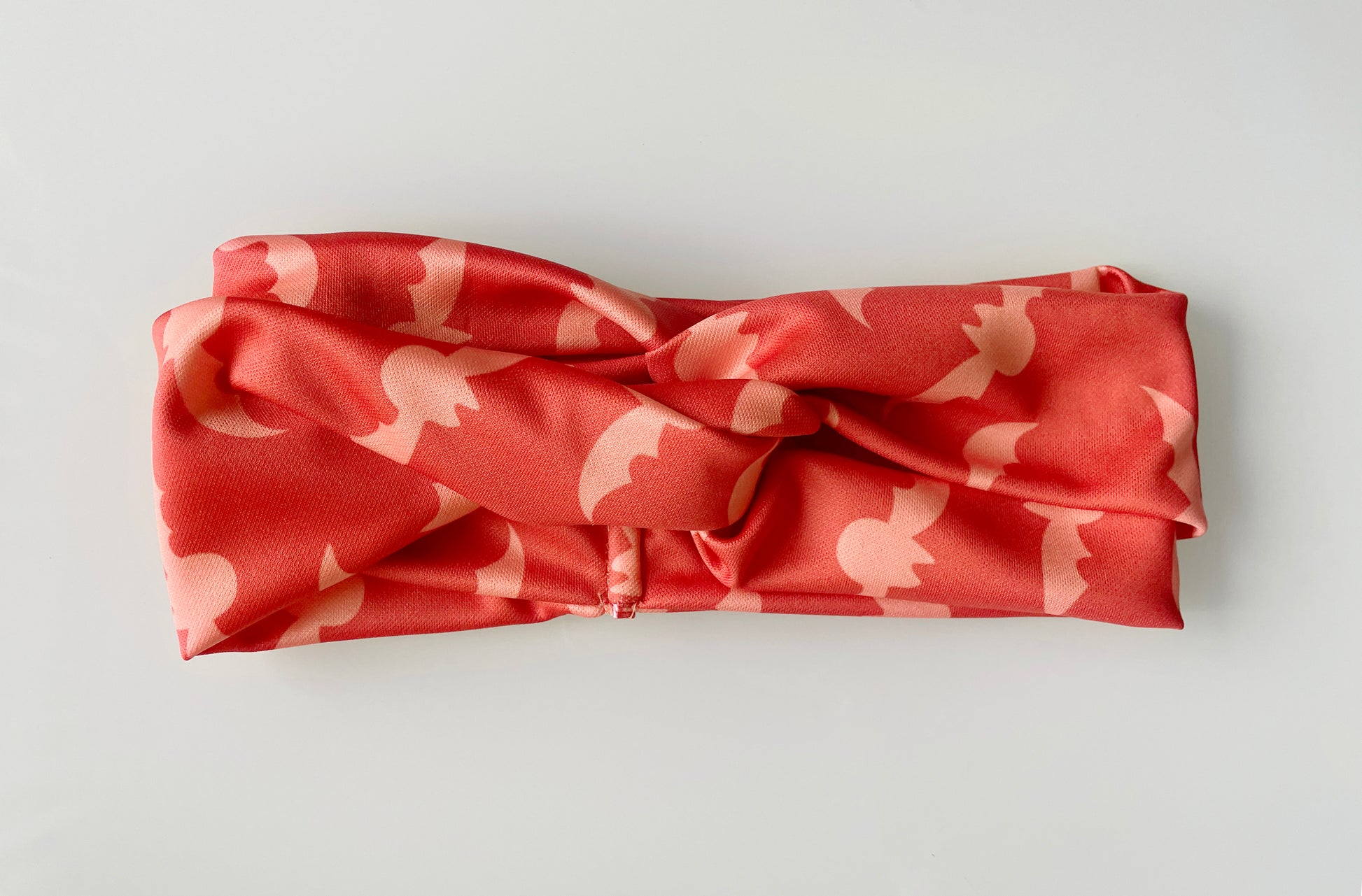 Bats pattern, boho halloween, headband, head wrap,  peach, terracotta, coral