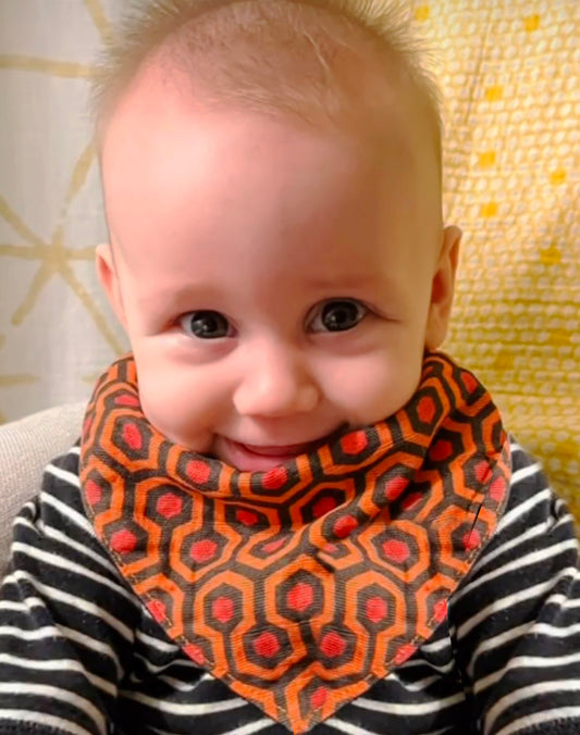 Retro Geometric Printed Bandana Style Bib