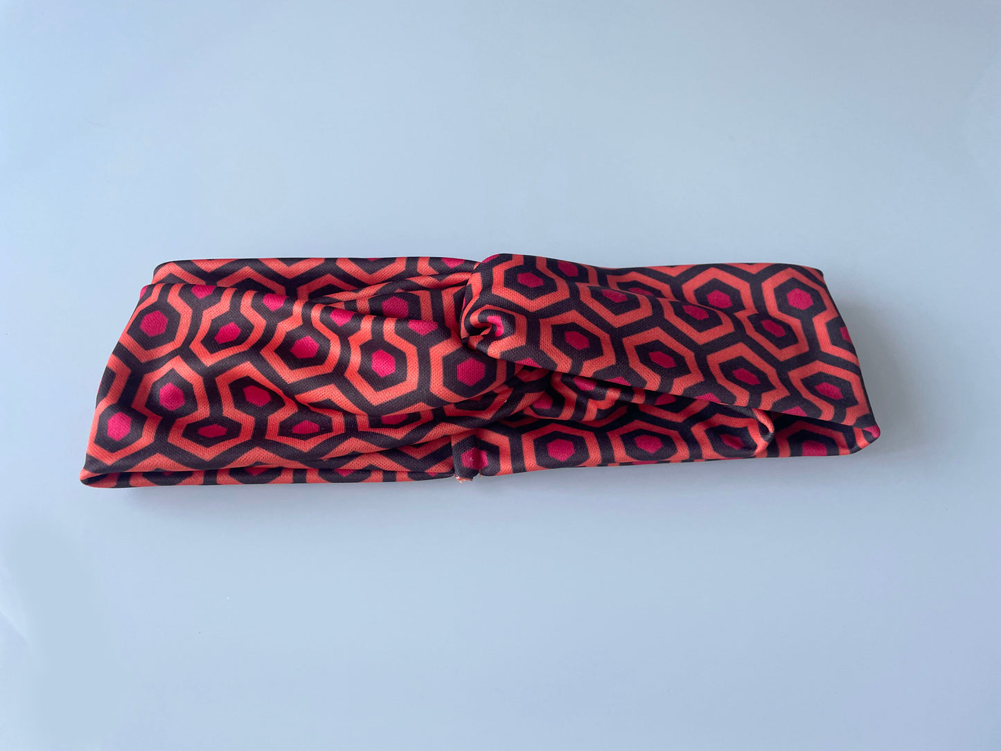 retro, red, orange, black, headband, headwrap