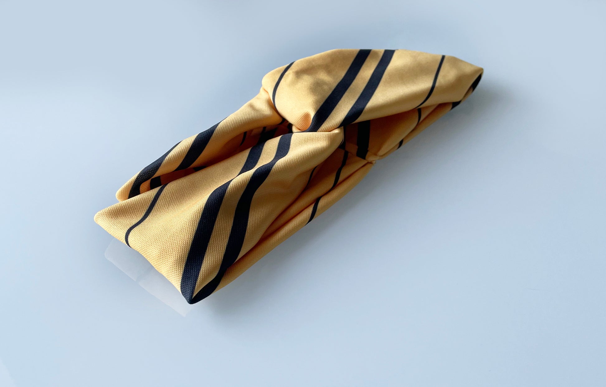 yellow gold black striped headband headwrap head wrap sweat band
