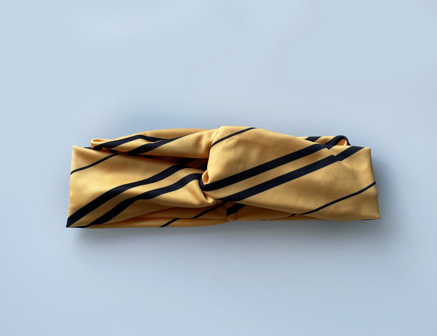 yellow gold black striped headband headwrap head wrap sweat band