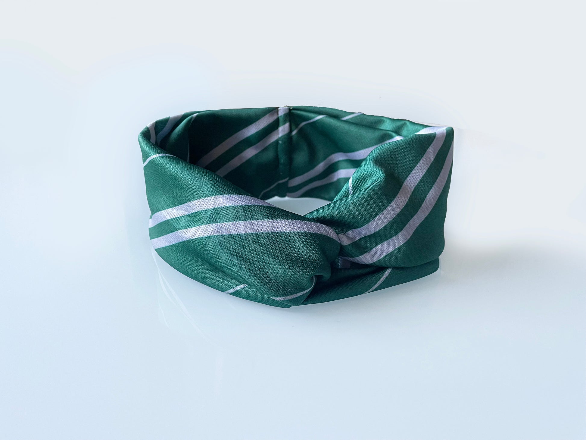 green grey striped headband headwrap head wrap sweat band