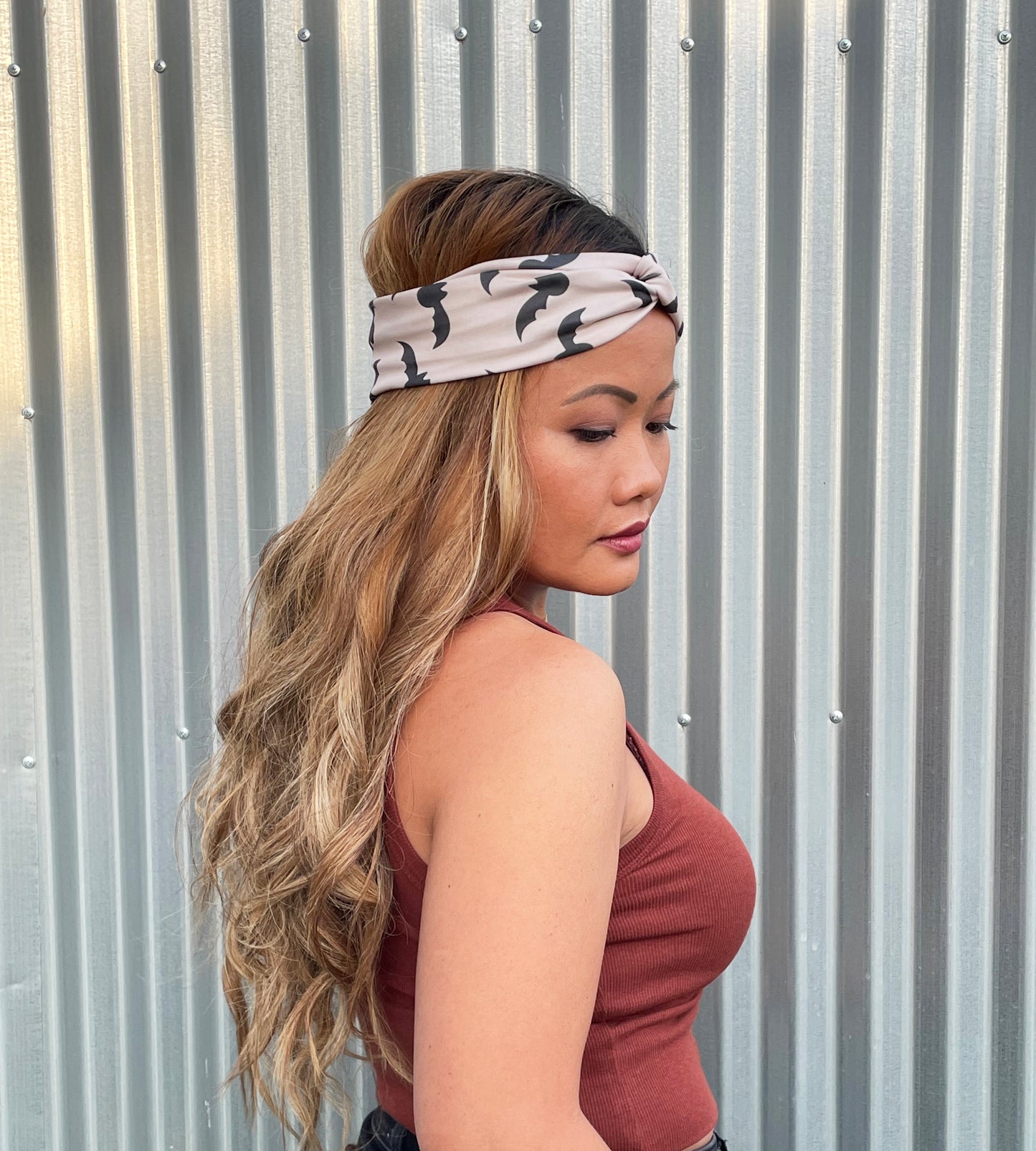 Witches Goblins and Pumpkins Pattern Themed Headwrap