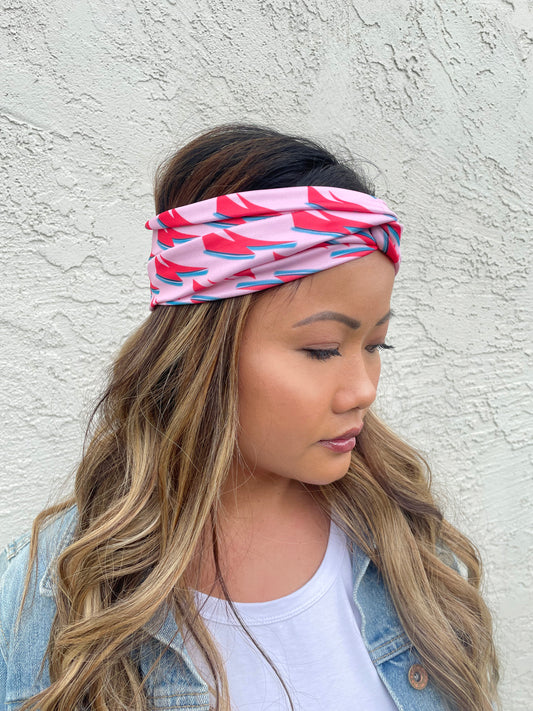 Lightning Bold Pink Headwrap Headband